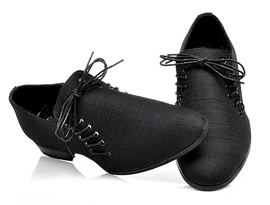 Black Mens Double Lace Up Oxfords Loafers