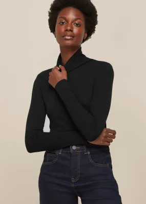 Black Essential Polo Neck