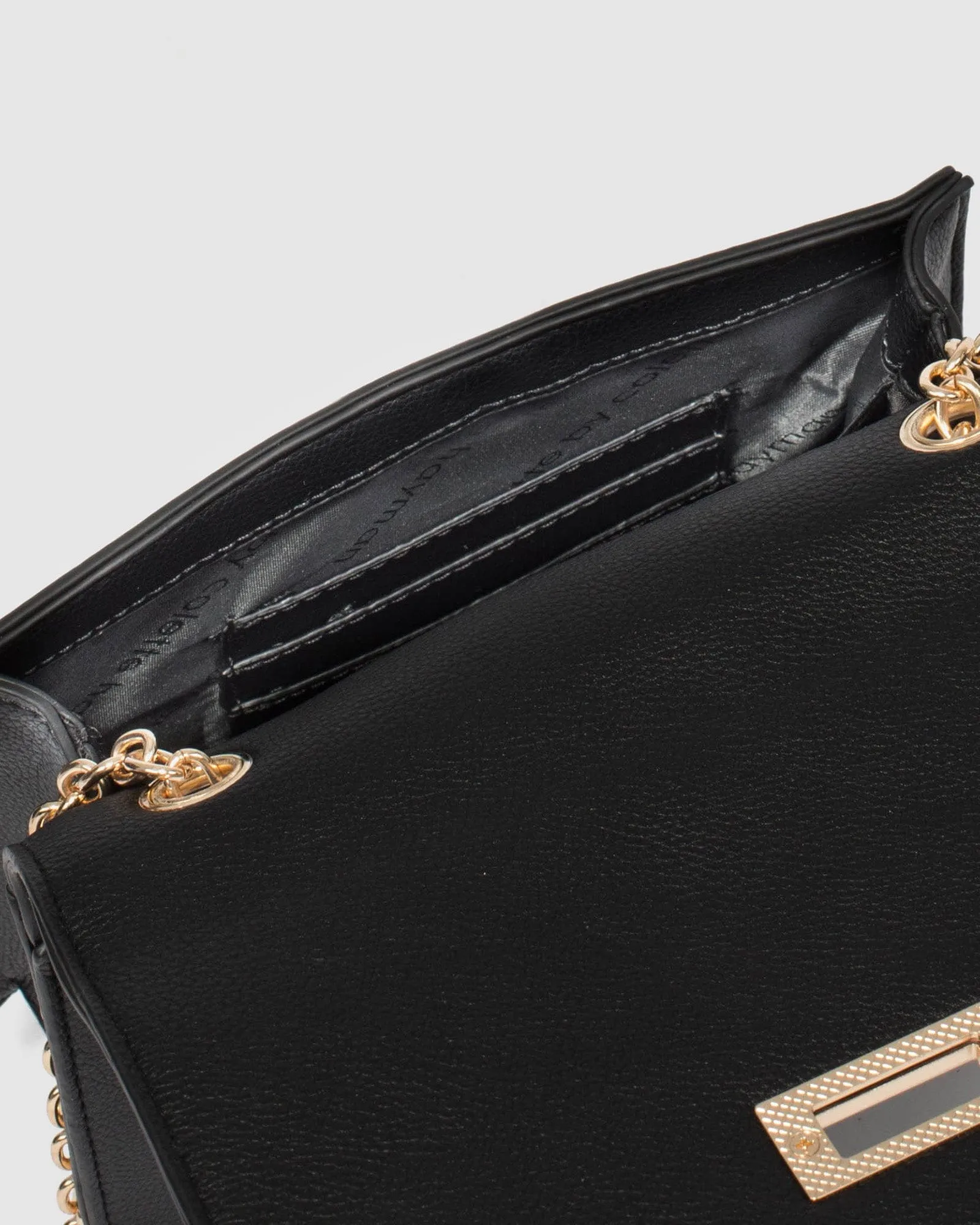 Black Hadly Lock Crossbody Bag