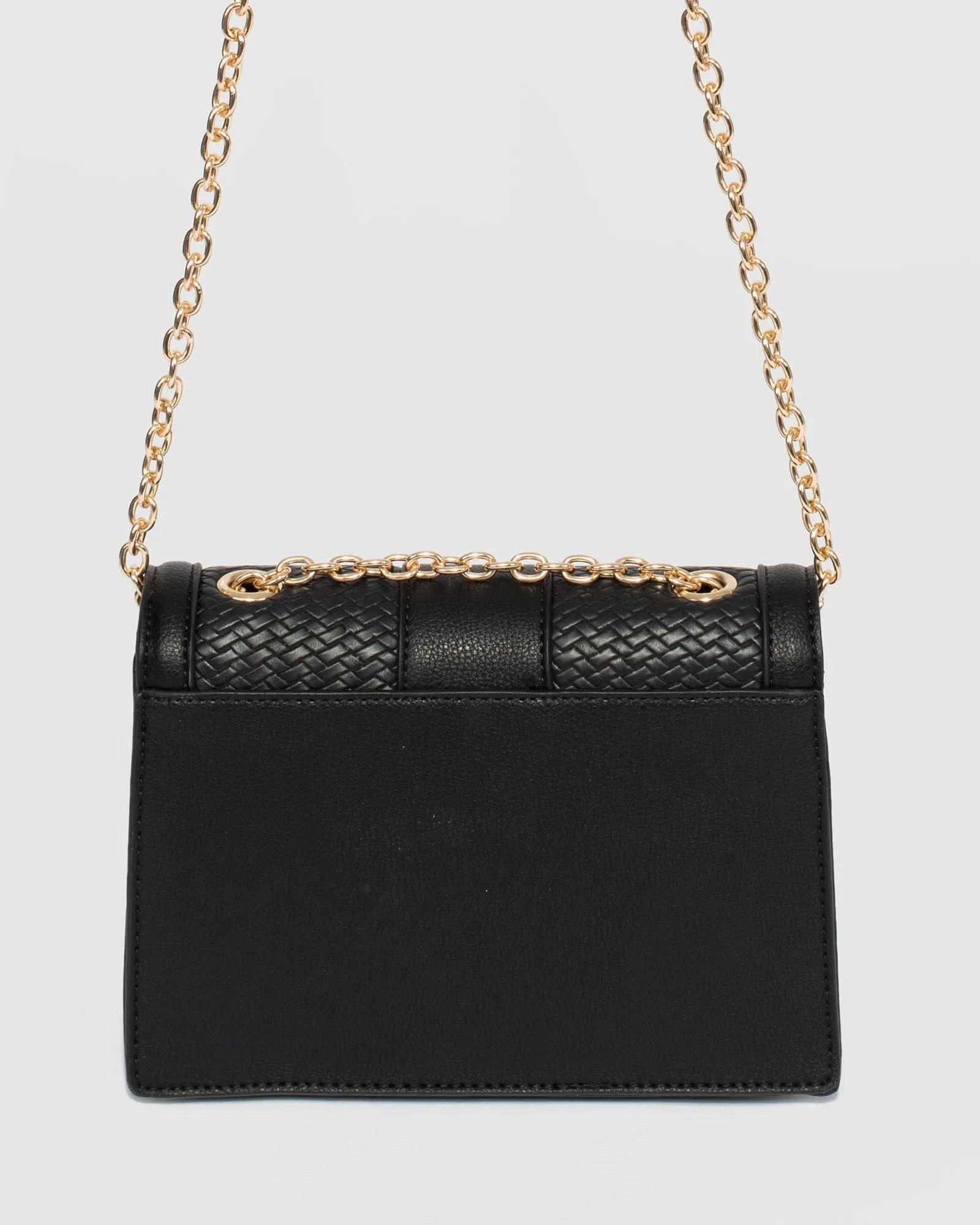 Black Hadly Lock Crossbody Bag