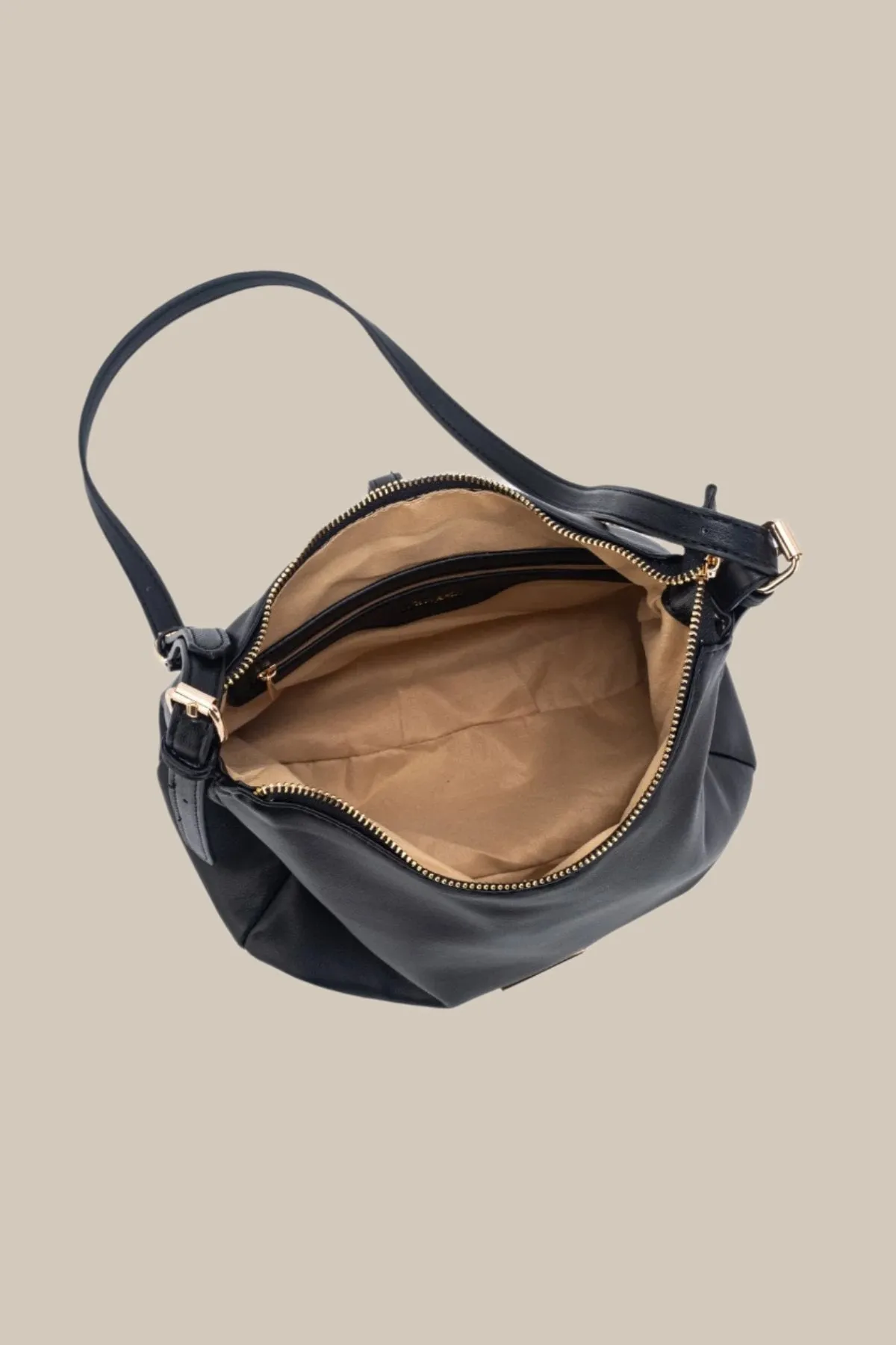 Black Kite Curved Crossbody Bag