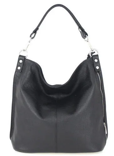 Black leather bag ludmilla