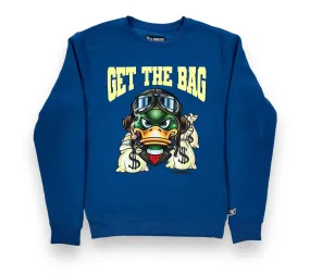 Black Pike Get The Bag Blue Fleece Crew Neck