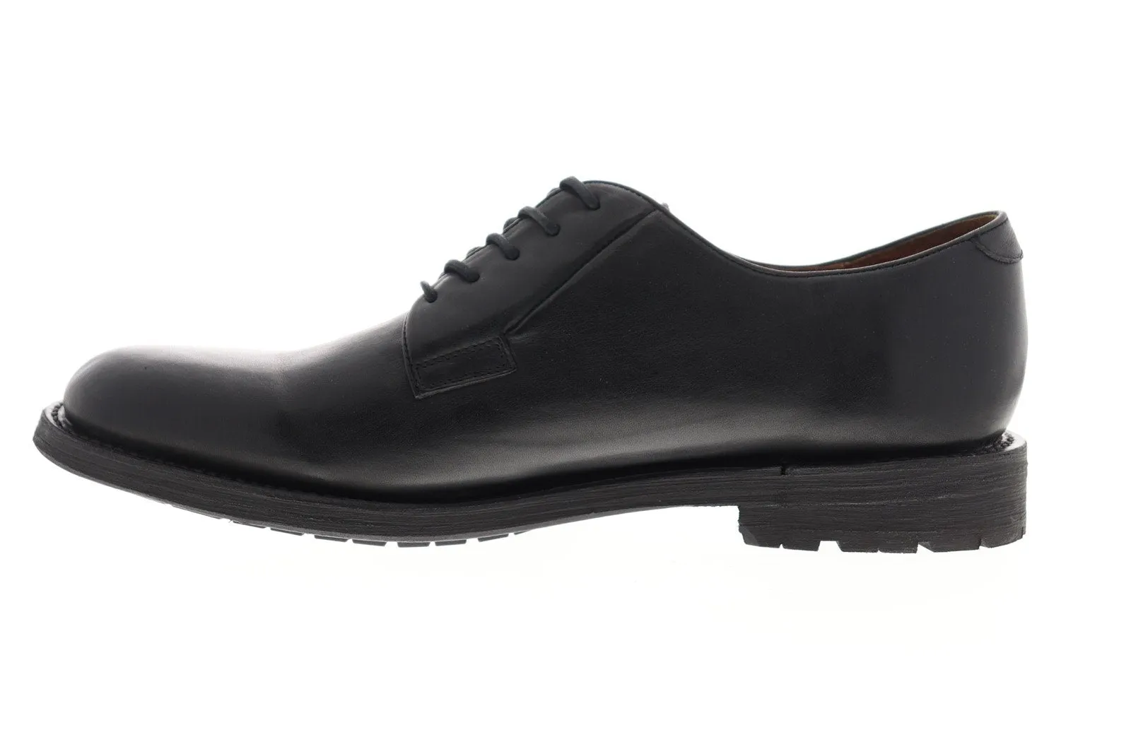 Black Plain Toe Oxfords & Lace Ups for Men by Frye Bowery Oxford