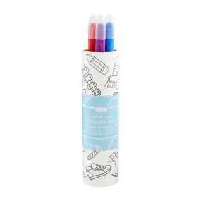 BLUE COLORING ROLL CRAYON SET