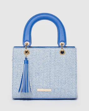 Blue Ella Tassel Tote Bag