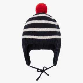 Boys Blue Stripe Knitted Hat