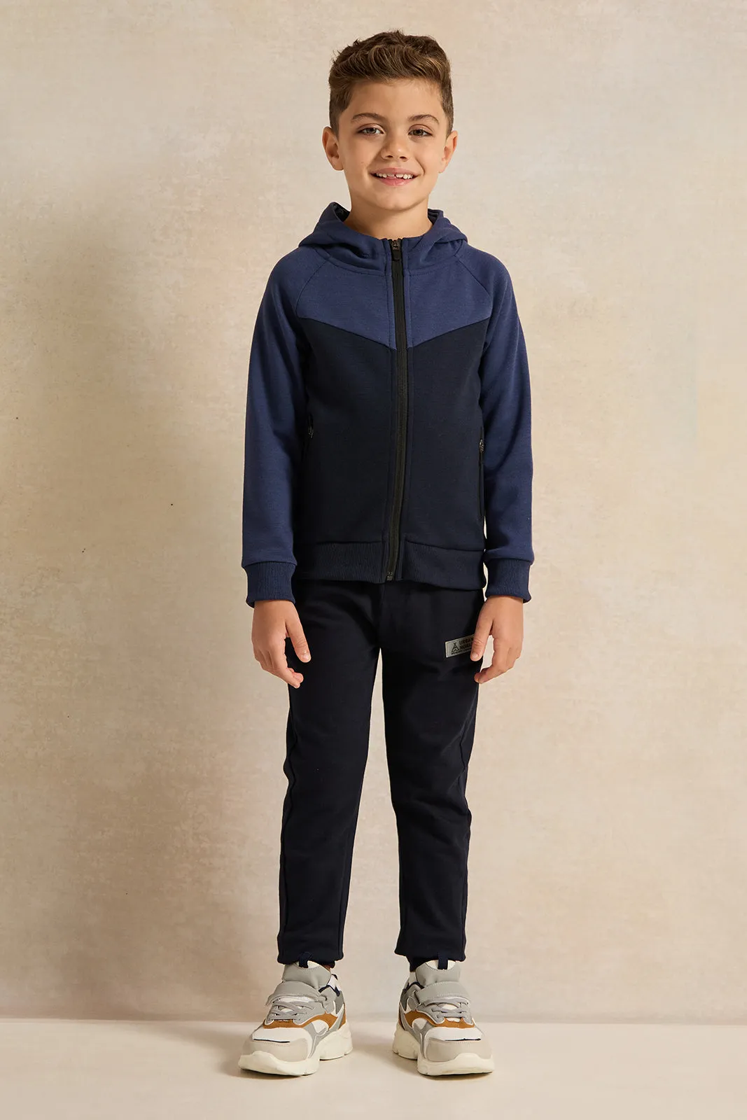 Boys Navy Hooded Sweatshirt