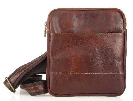 Brown leather bag paolo