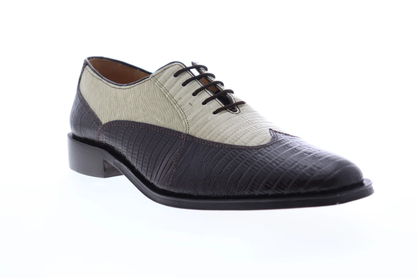 Brown Leather Low Top Men's Oxfords - Giorgio Brutini Melby 210072