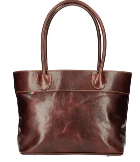 Brown mable calfskin bag