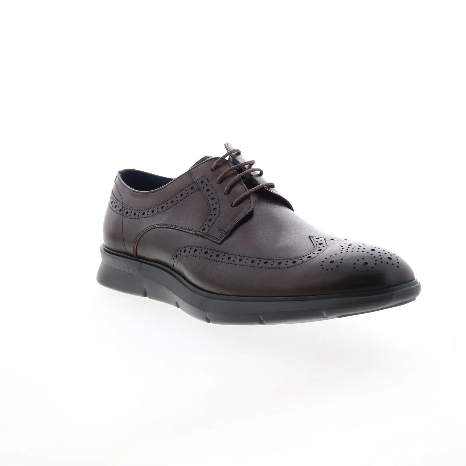 Brown Wingtip Oxfords for Men by Zanzara