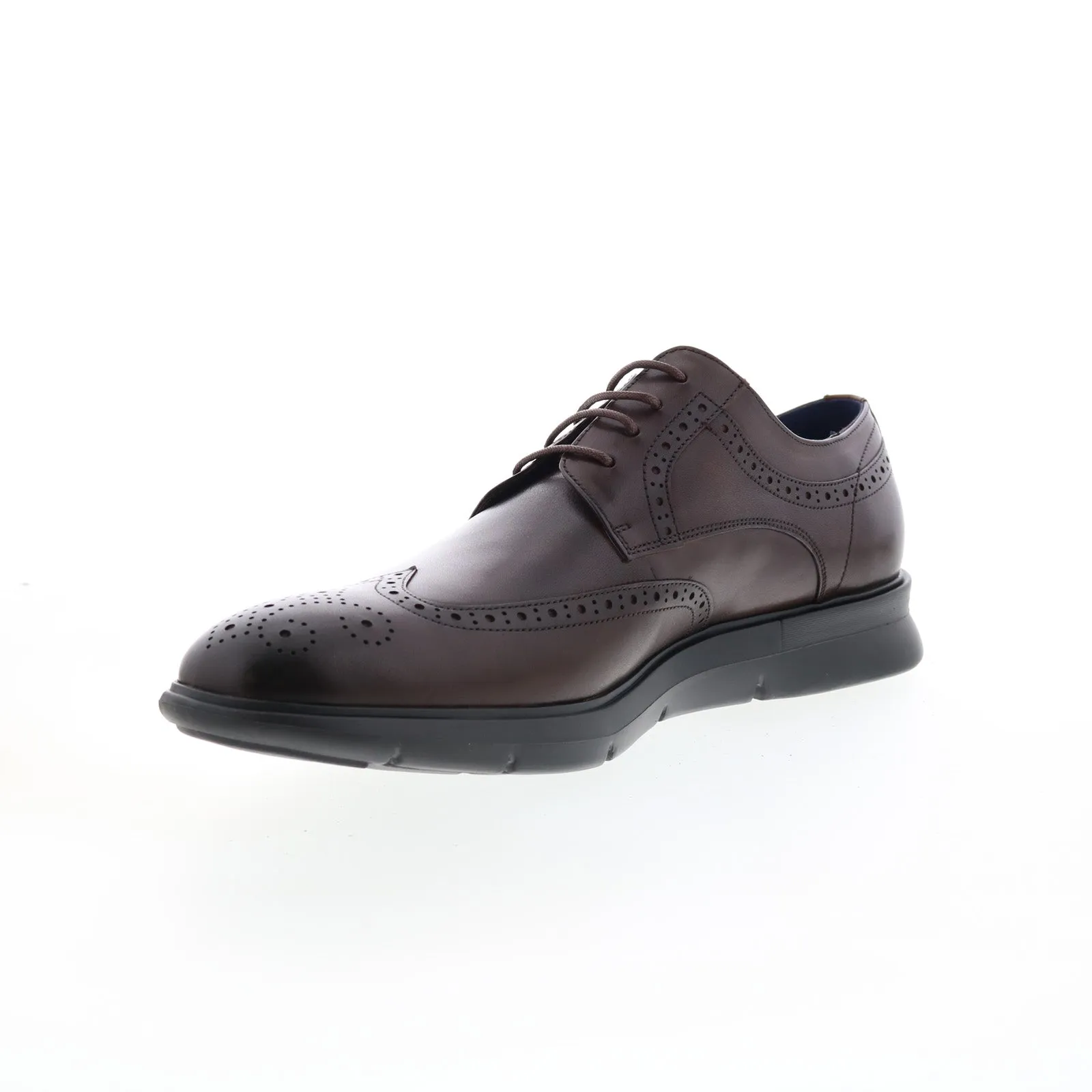 Brown Wingtip Oxfords for Men by Zanzara