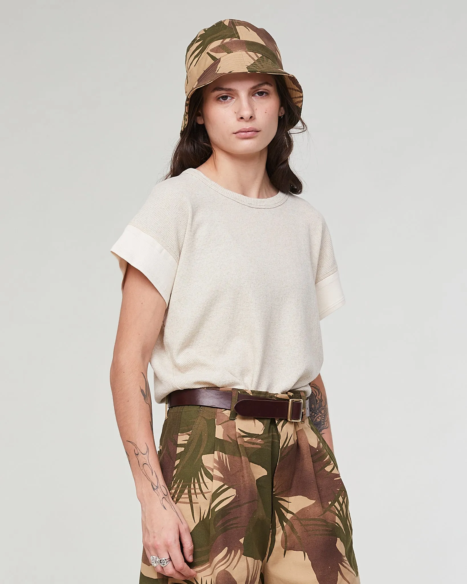 Bucket Hat Tropical Cotton Dune