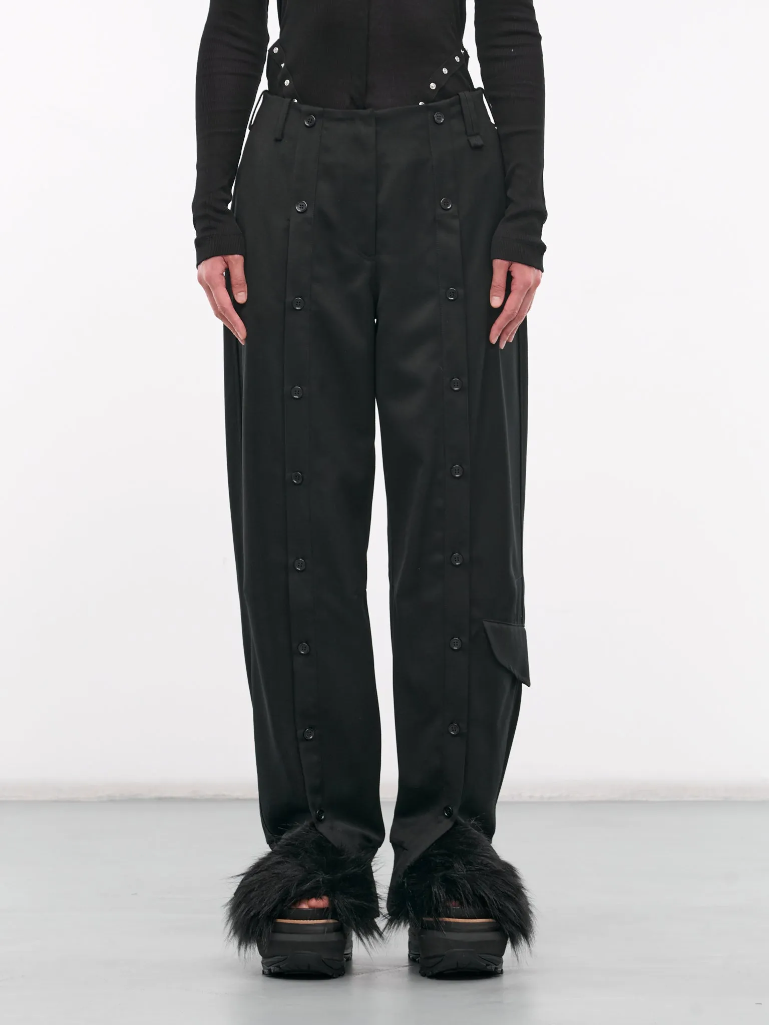 Button Placket Trousers (4125-0458-BLACK)