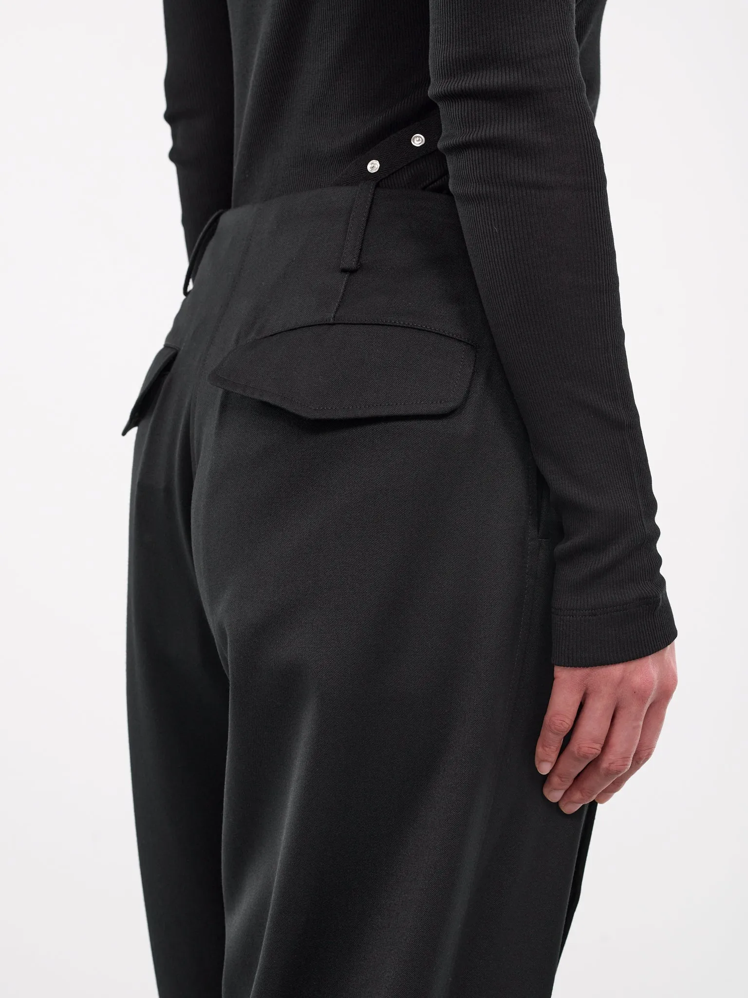 Button Placket Trousers (4125-0458-BLACK)