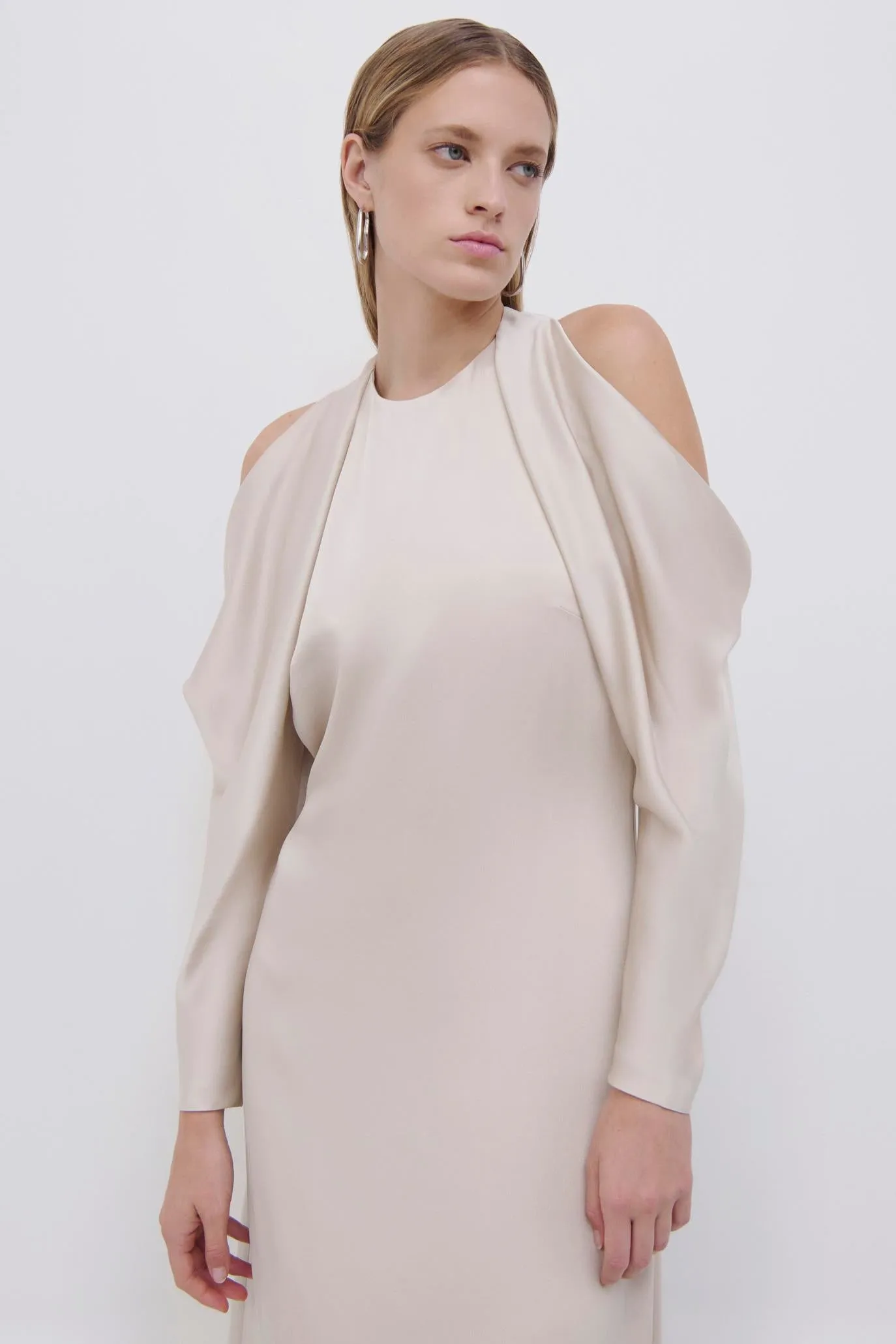 Caitlyn Draped Off Shoulder Gown