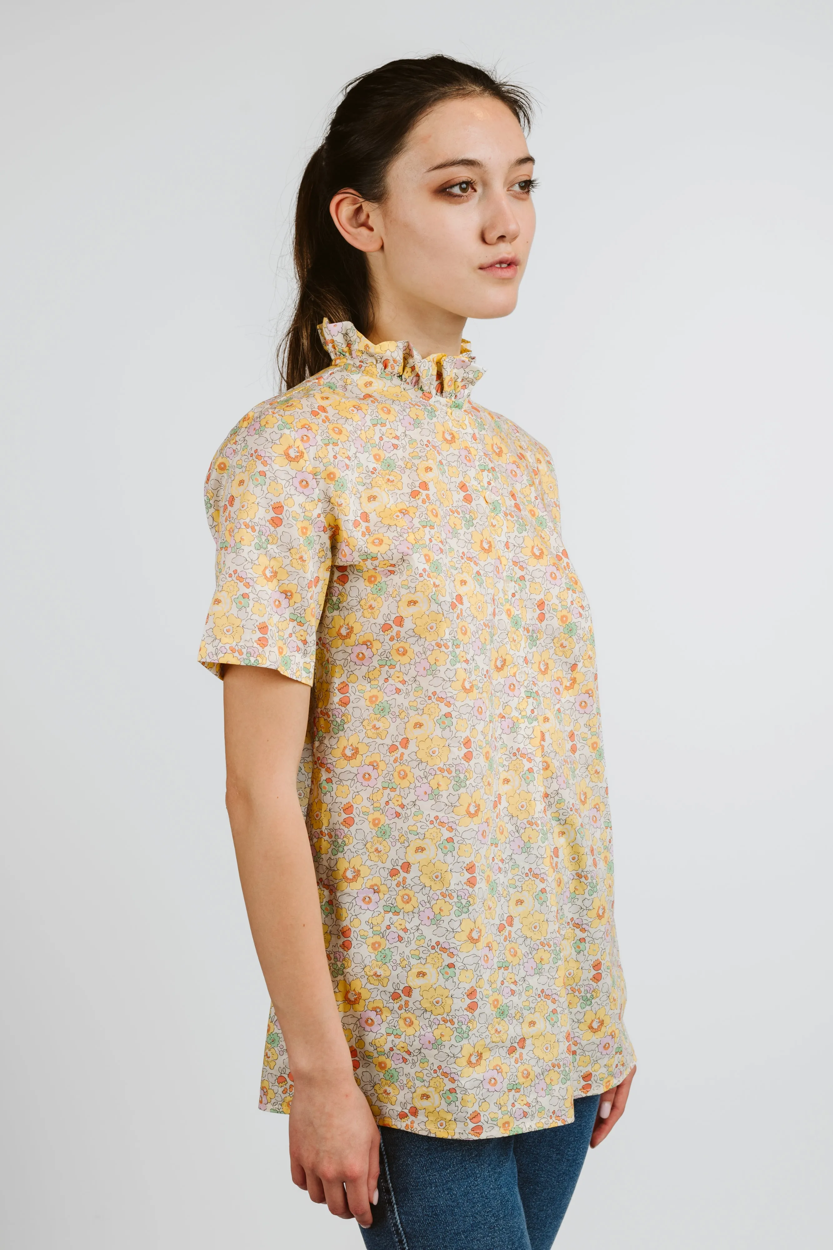 Chicca Half Sleeve Shirt Made with Liberty Fabrics