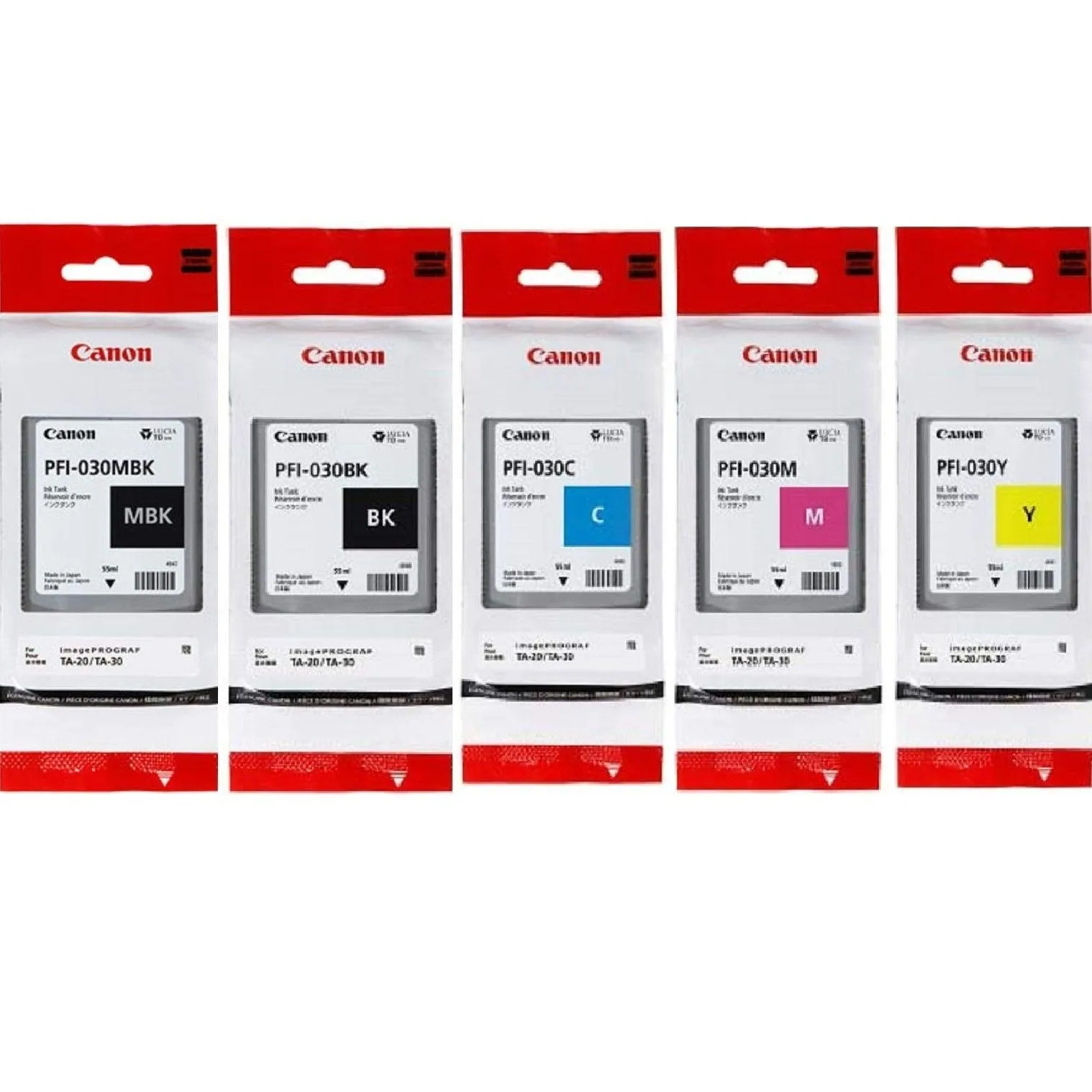 Canon PFI-030 Ink Cartridge Set Value Pack Large Format Printer TA-20/TA-30