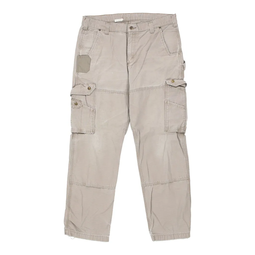 Carhartt Carpenter Trousers - 36W 32L Beige Cotton