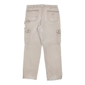 Carhartt Carpenter Trousers - 36W 32L Beige Cotton