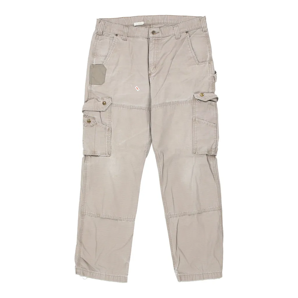 Carhartt Carpenter Trousers - 36W 32L Beige Cotton