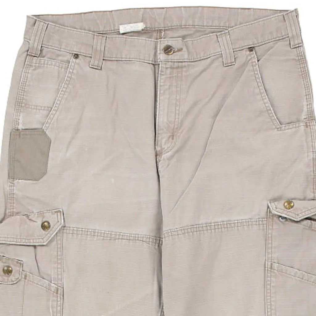 Carhartt Carpenter Trousers - 36W 32L Beige Cotton