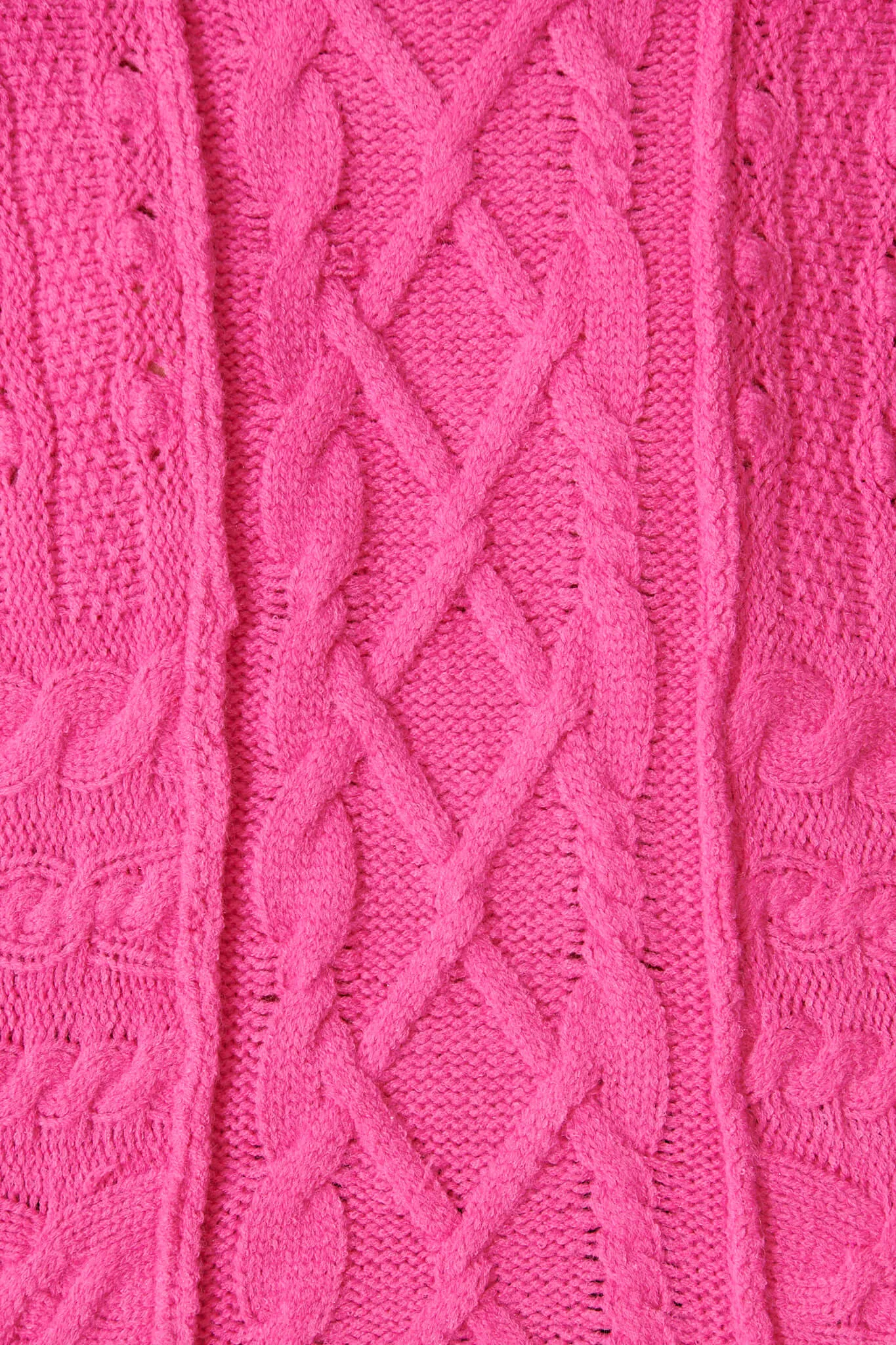 Carino Knit In Hot Pink Wool Blend