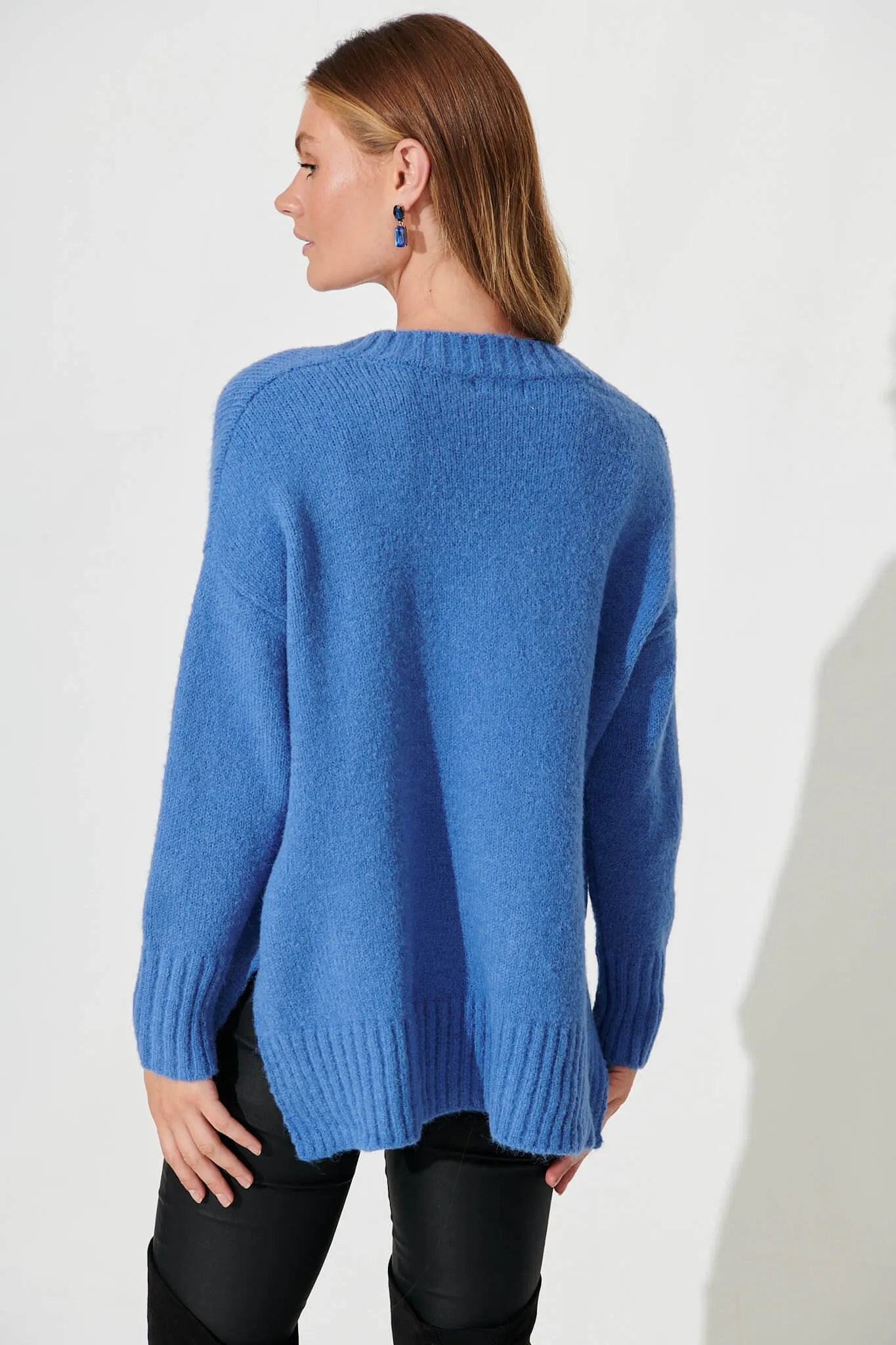 Carmella Knit In Blue Wool Blend