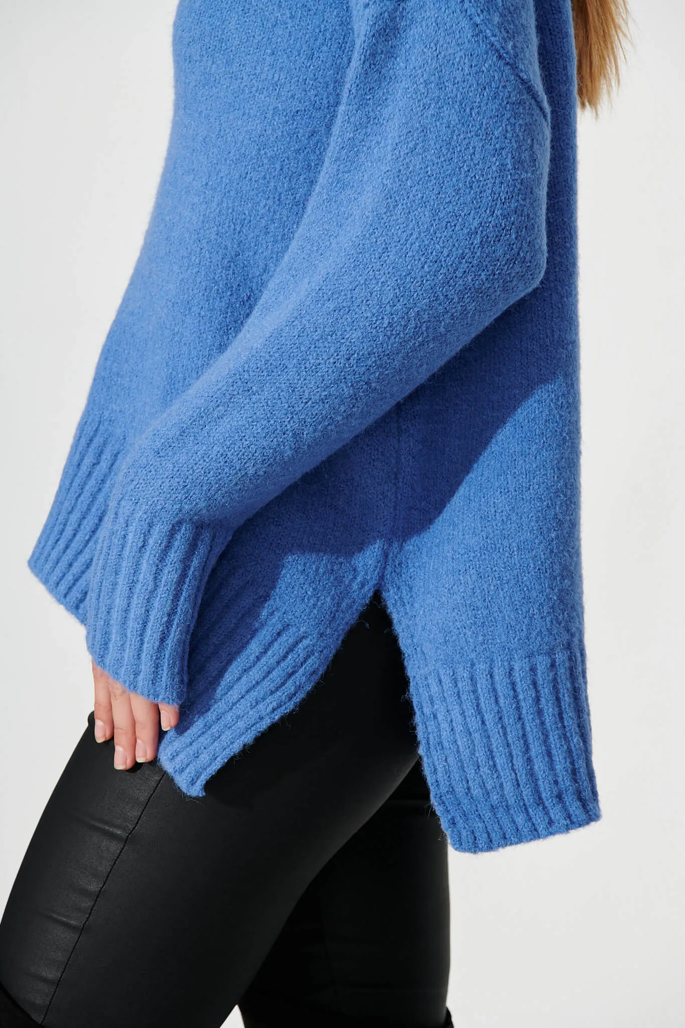 Carmella Knit In Blue Wool Blend