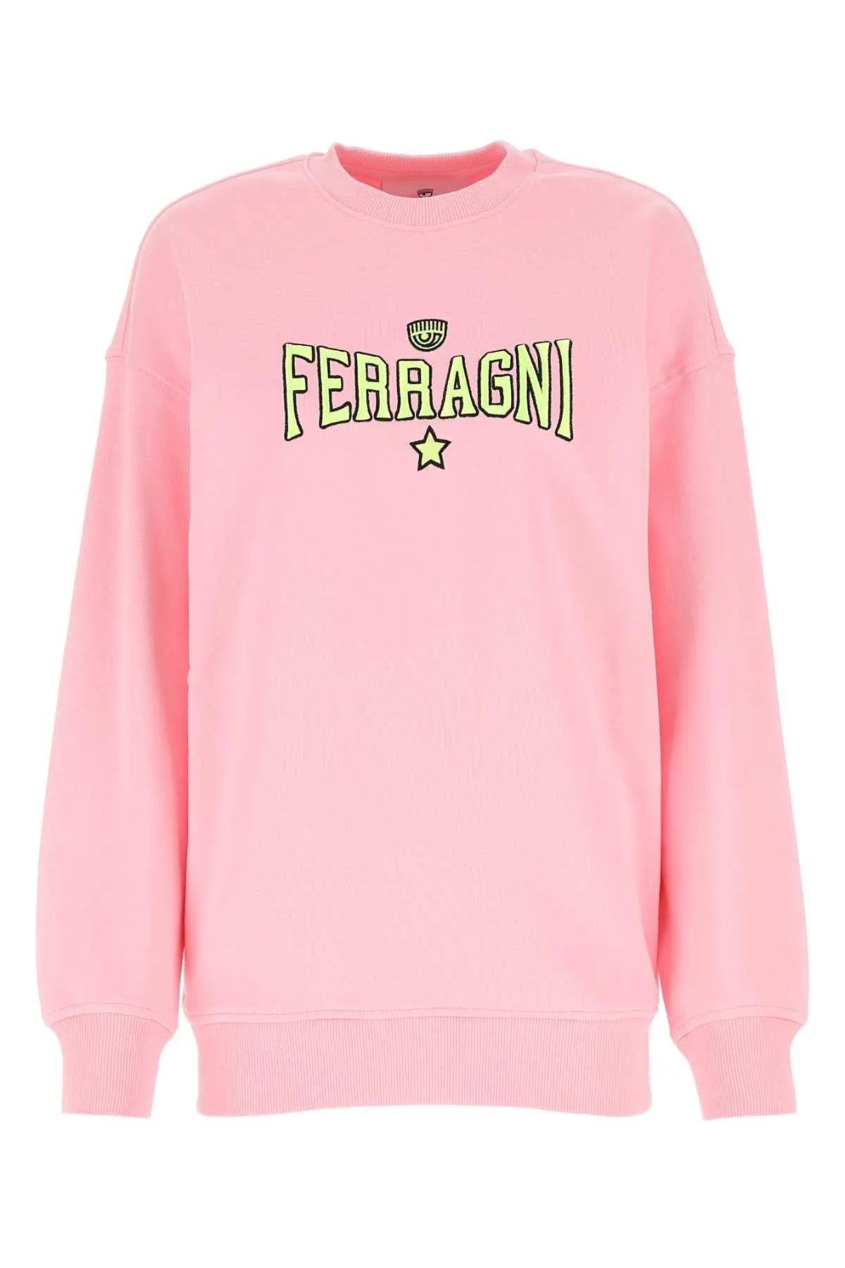 Chiara Ferragni Pink Cotton Sweatshirt