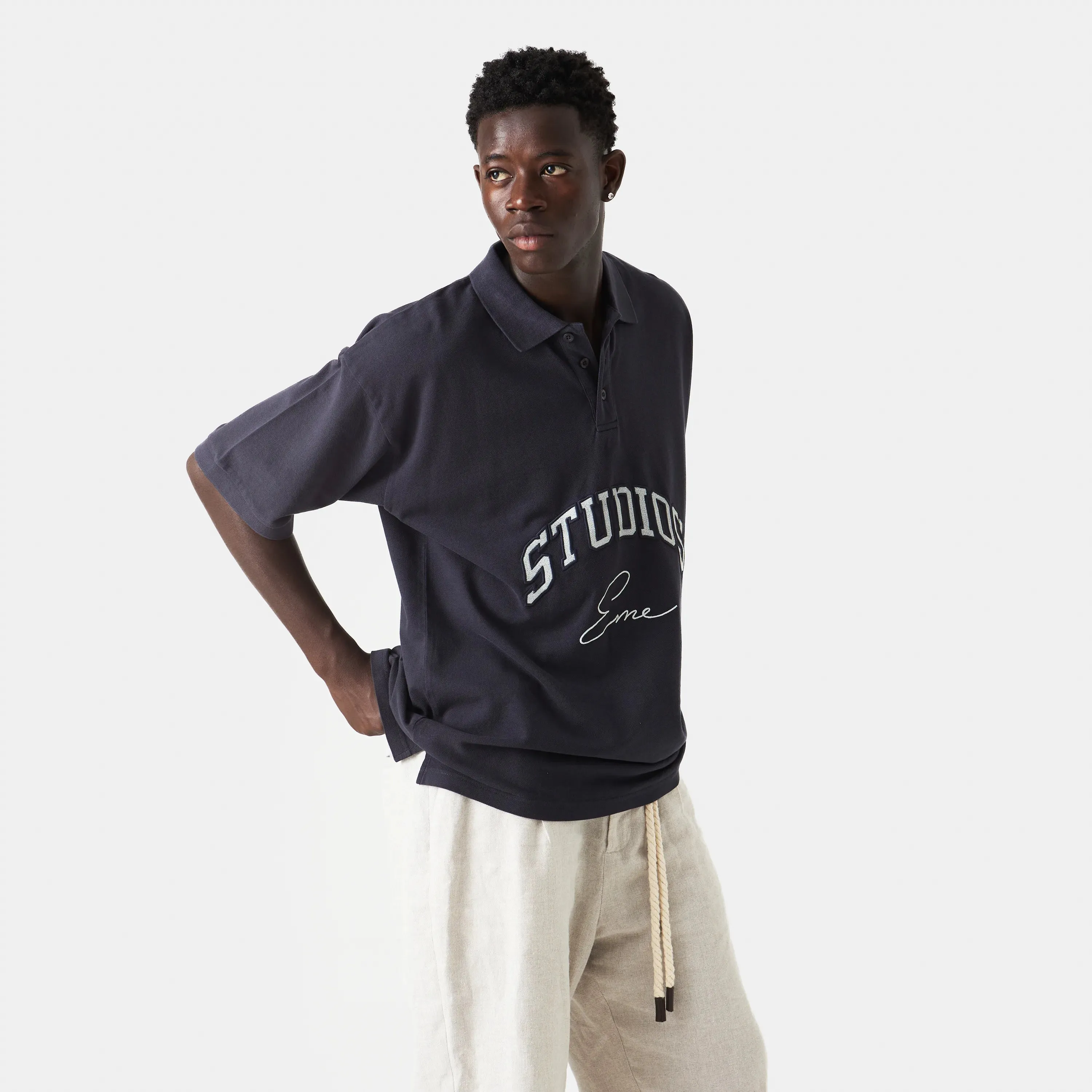 Classy Dark Navy Oversized Polo