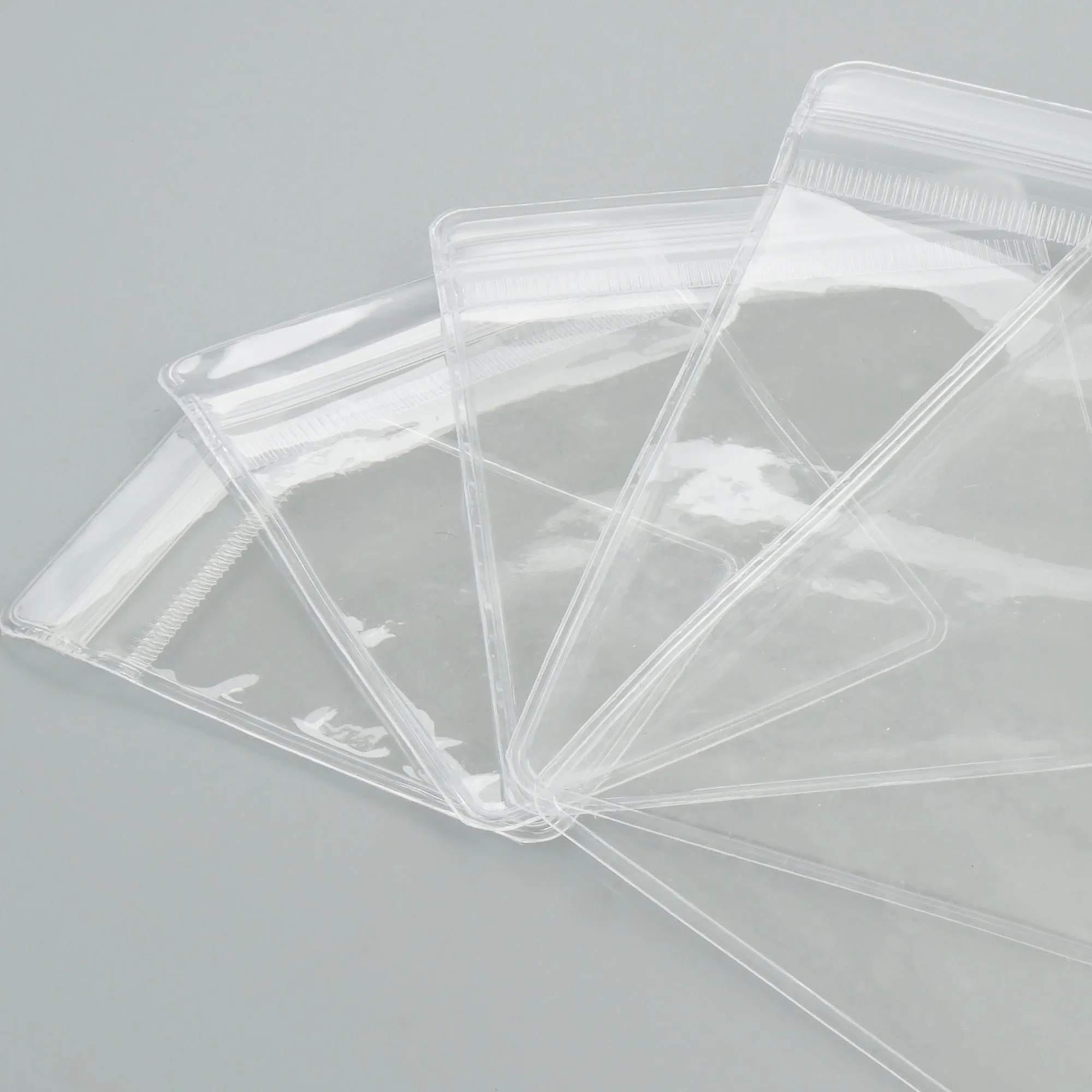 100 Clear PVC Zip Lock Jewelry Bags