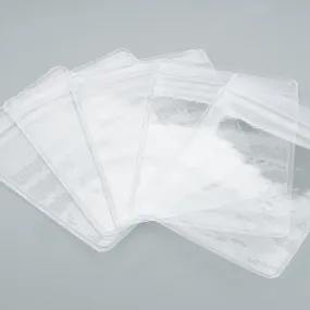 100 Clear PVC Zip Lock Jewelry Bags