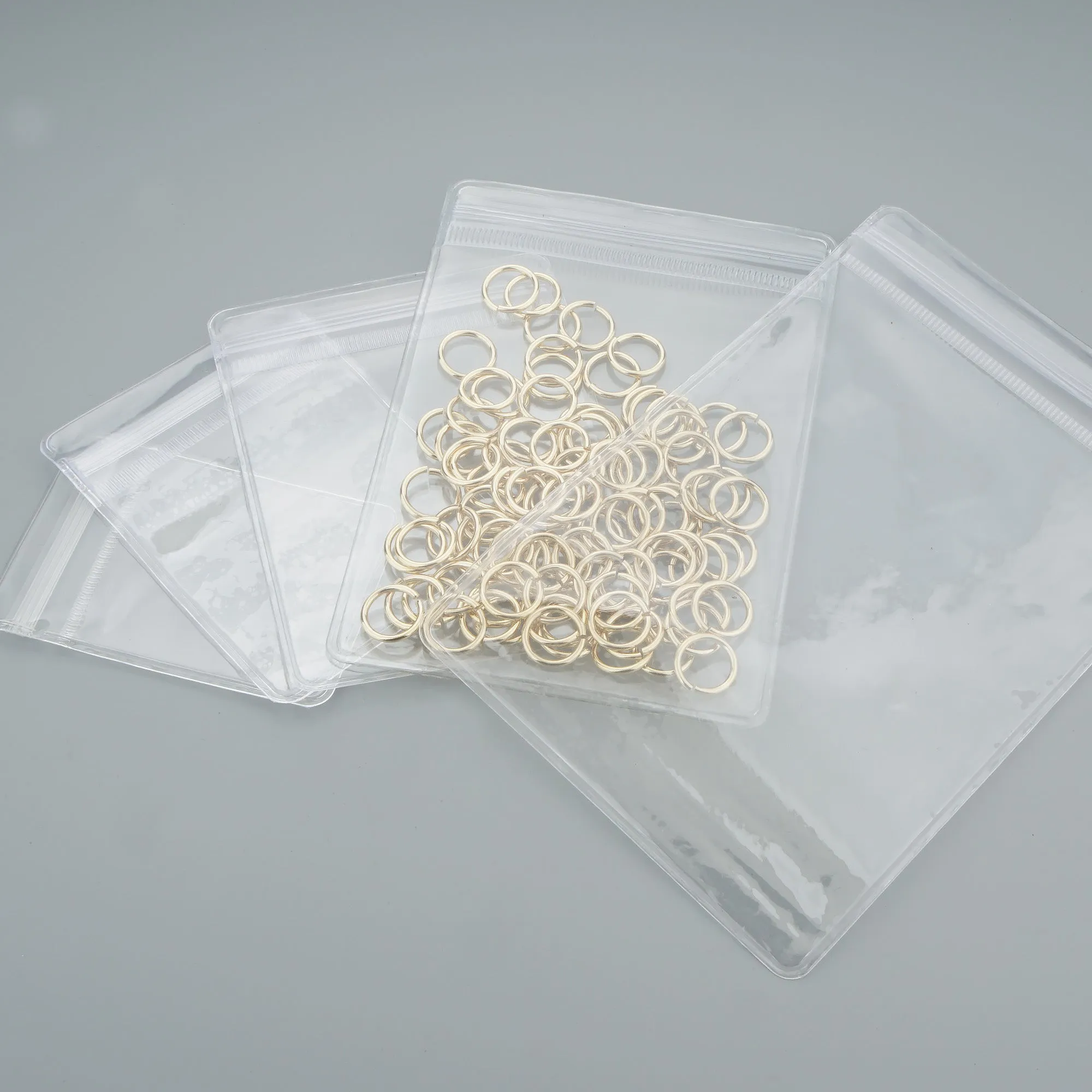 100 Clear PVC Zip Lock Jewelry Bags