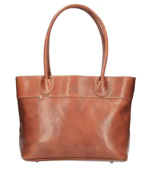 Cognac mable calfskin bag