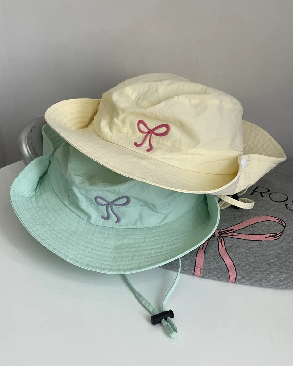 Coquette Aesthetic Bow Fisherman Hat