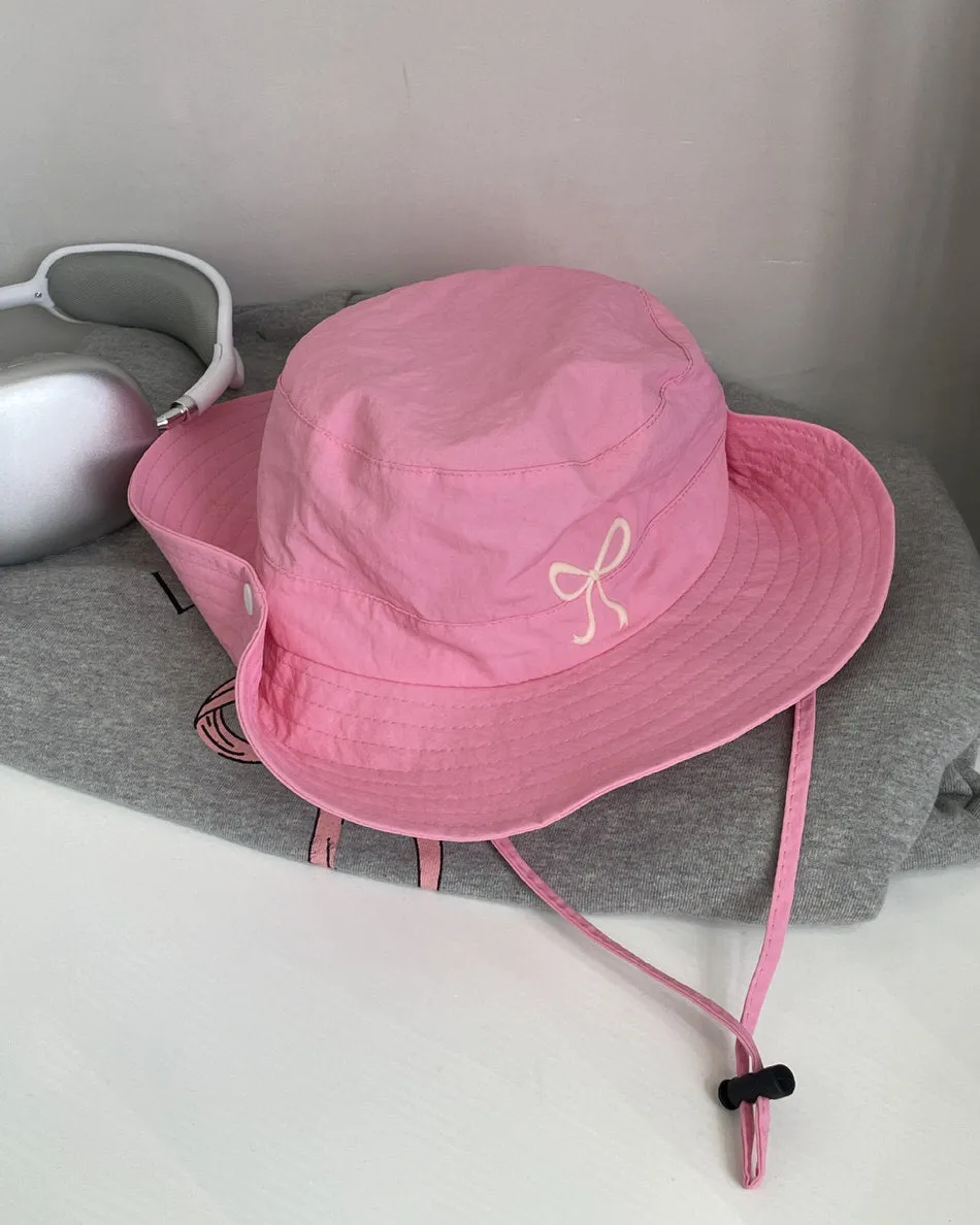 Coquette Aesthetic Bow Fisherman Hat