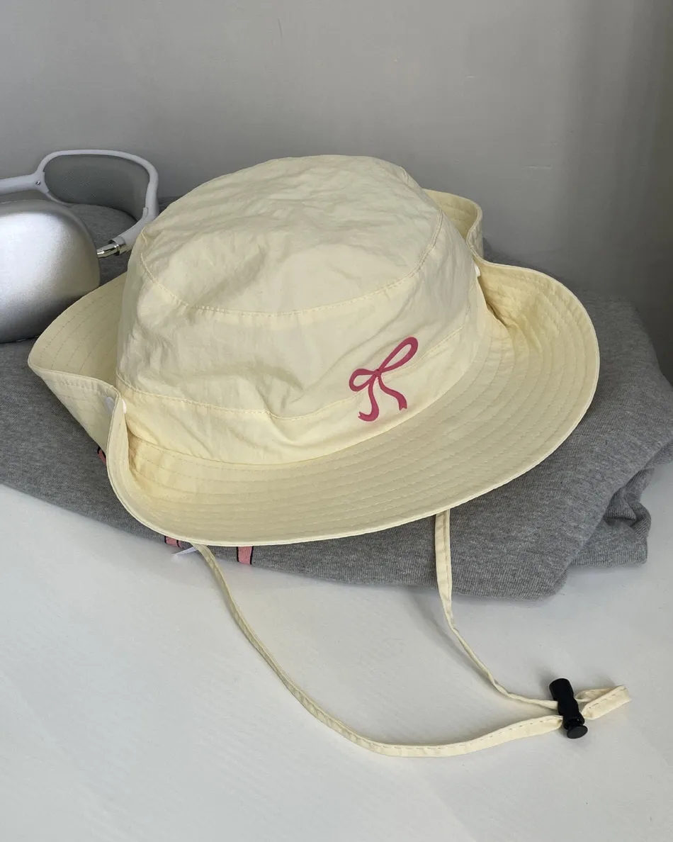 Coquette Aesthetic Bow Fisherman Hat