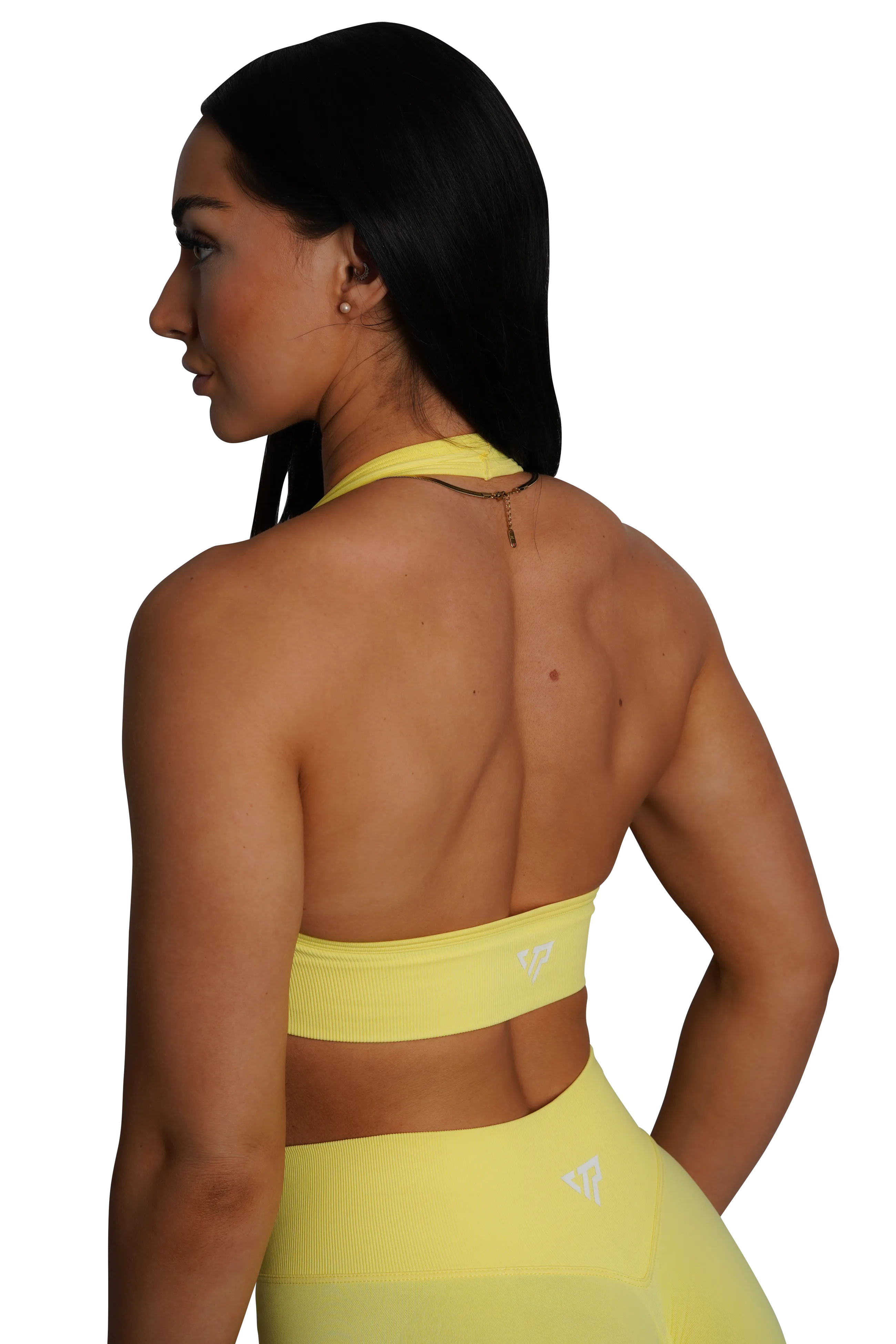 CORE HALTER BRA - YELLOW