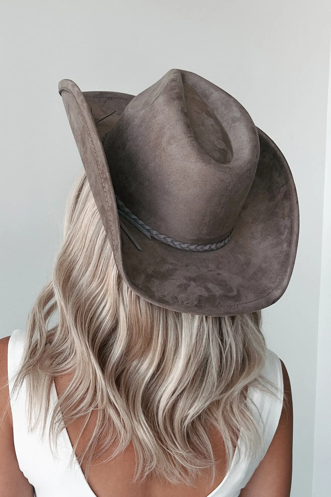 Cowboy Problems Braided Strap Cowboy Hat (Taupe)