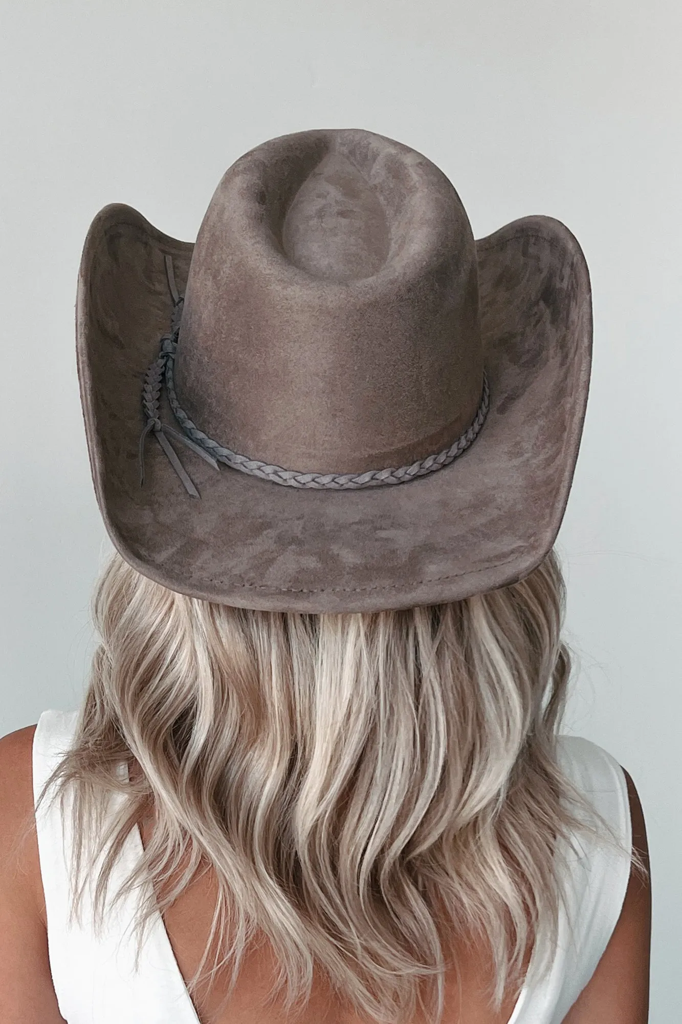 Cowboy Problems Braided Strap Cowboy Hat (Taupe)