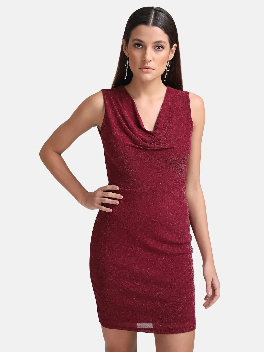 Mini Cowl Neck Dress