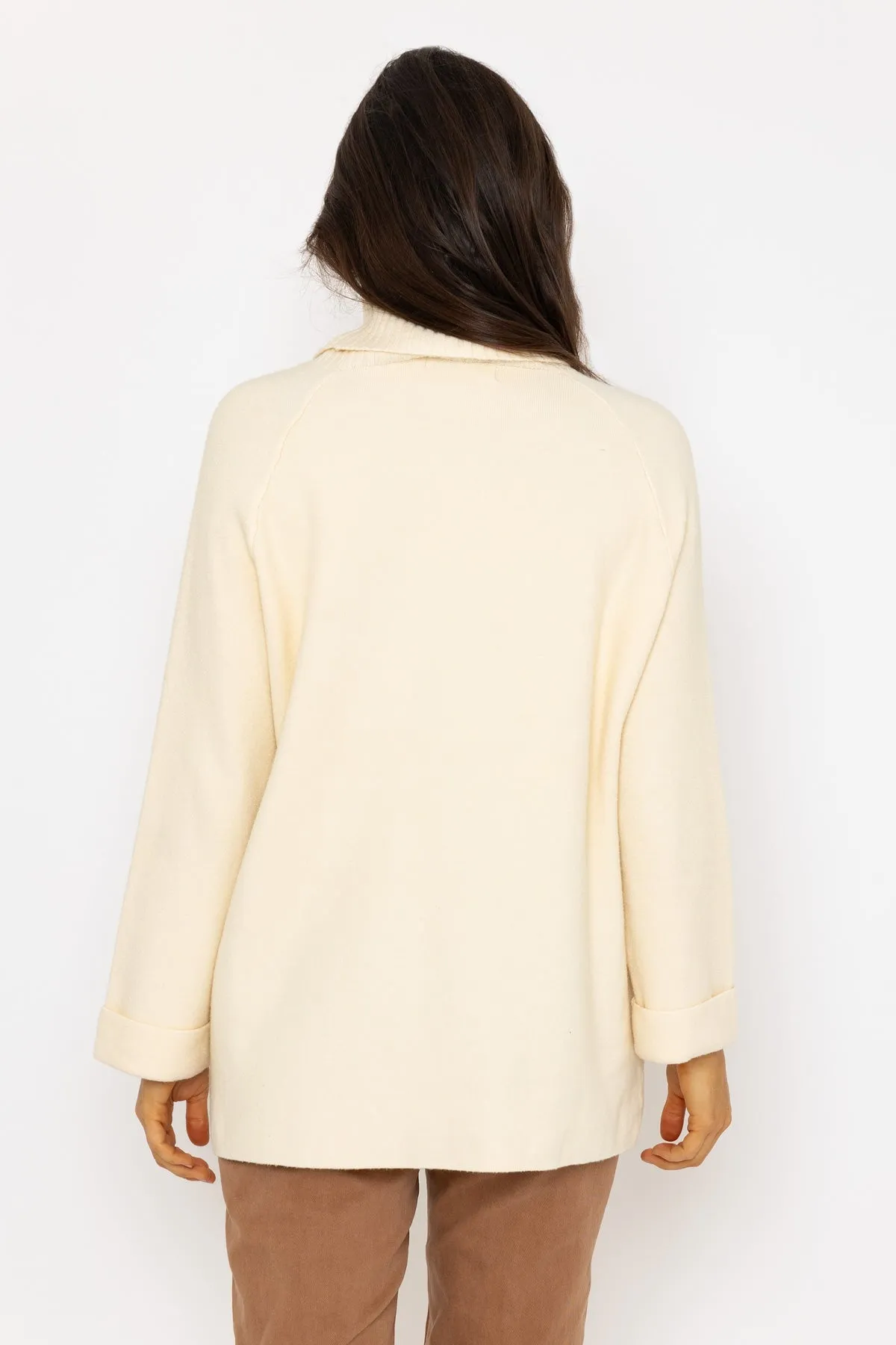 Cream Pocket Polo Jumper