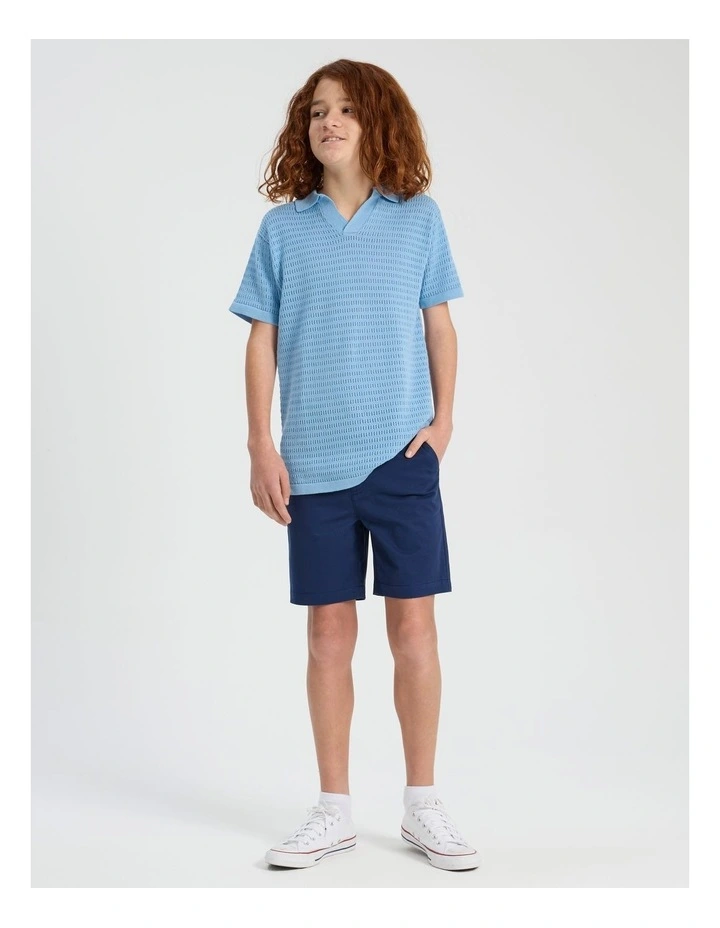 Crochet Polo in Blue