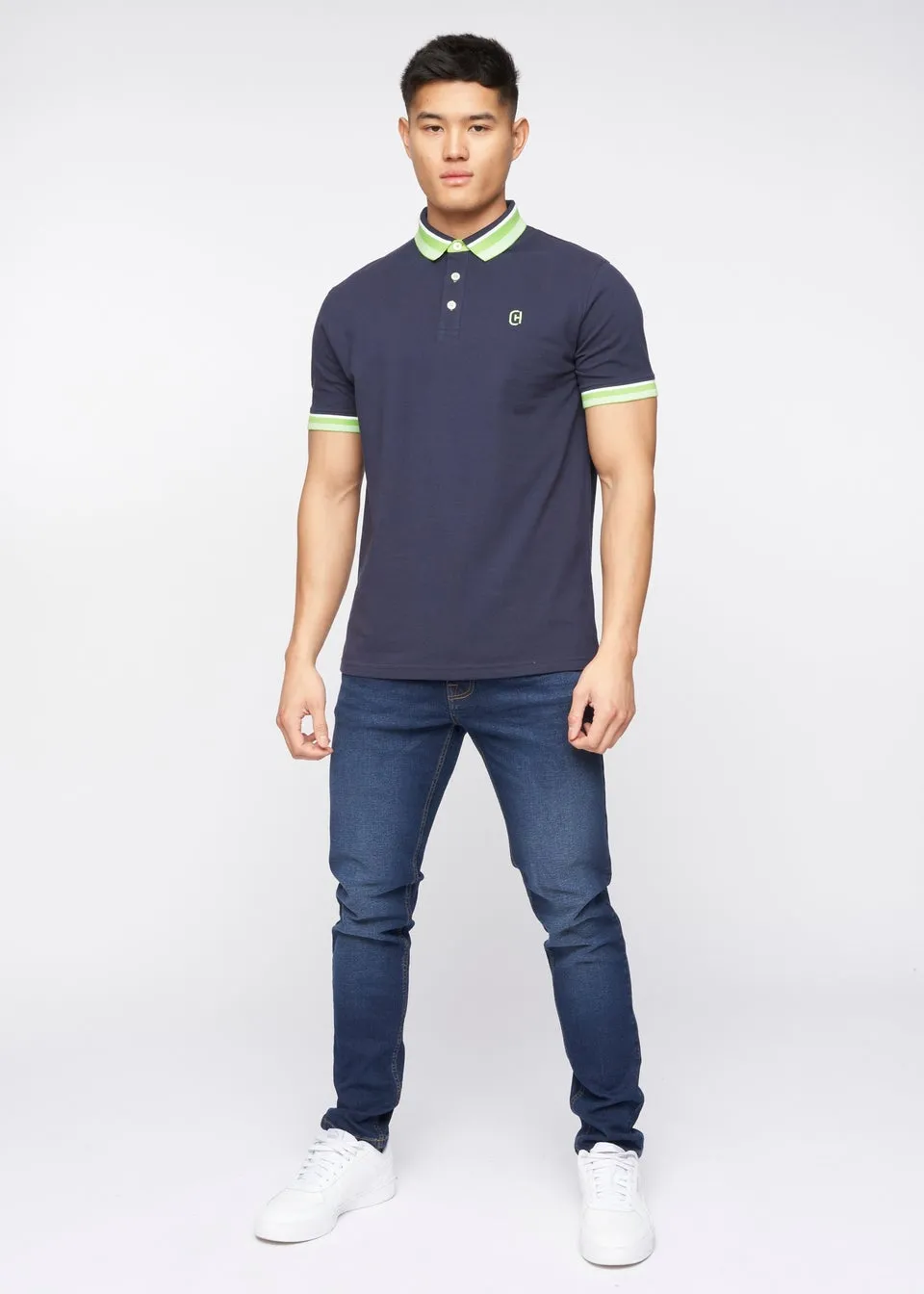 Crosshatch Navy  Cratmoore Polo