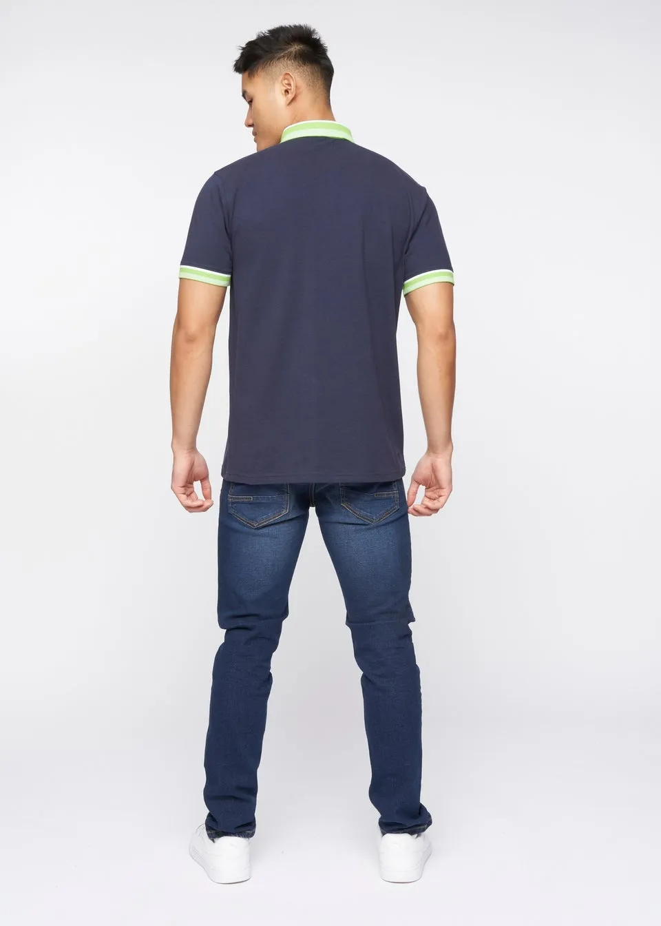 Crosshatch Navy  Cratmoore Polo