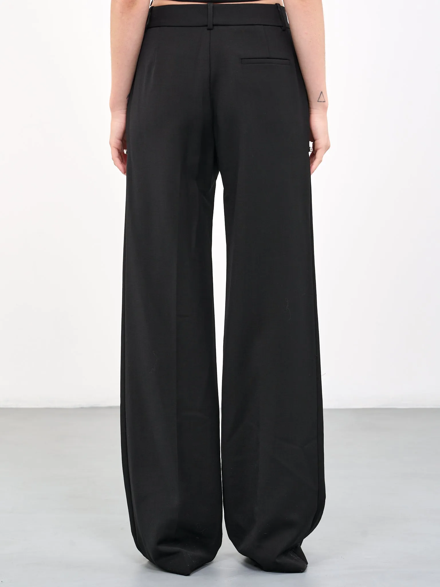 Crystal Slit Trousers (0000P03171-BLACK)