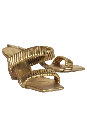 Cult Gaia - Gold Valence Mule Heels Sz 9