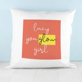 Glowing Girl Cushion Cover